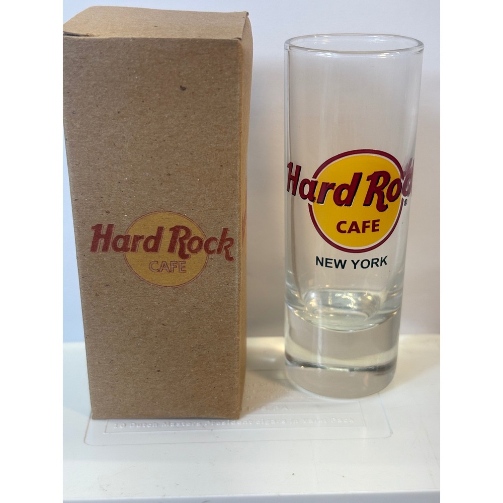 Hard Rock Cafe HRC New York Shot Glass Shooter Cordial Original Box Barware